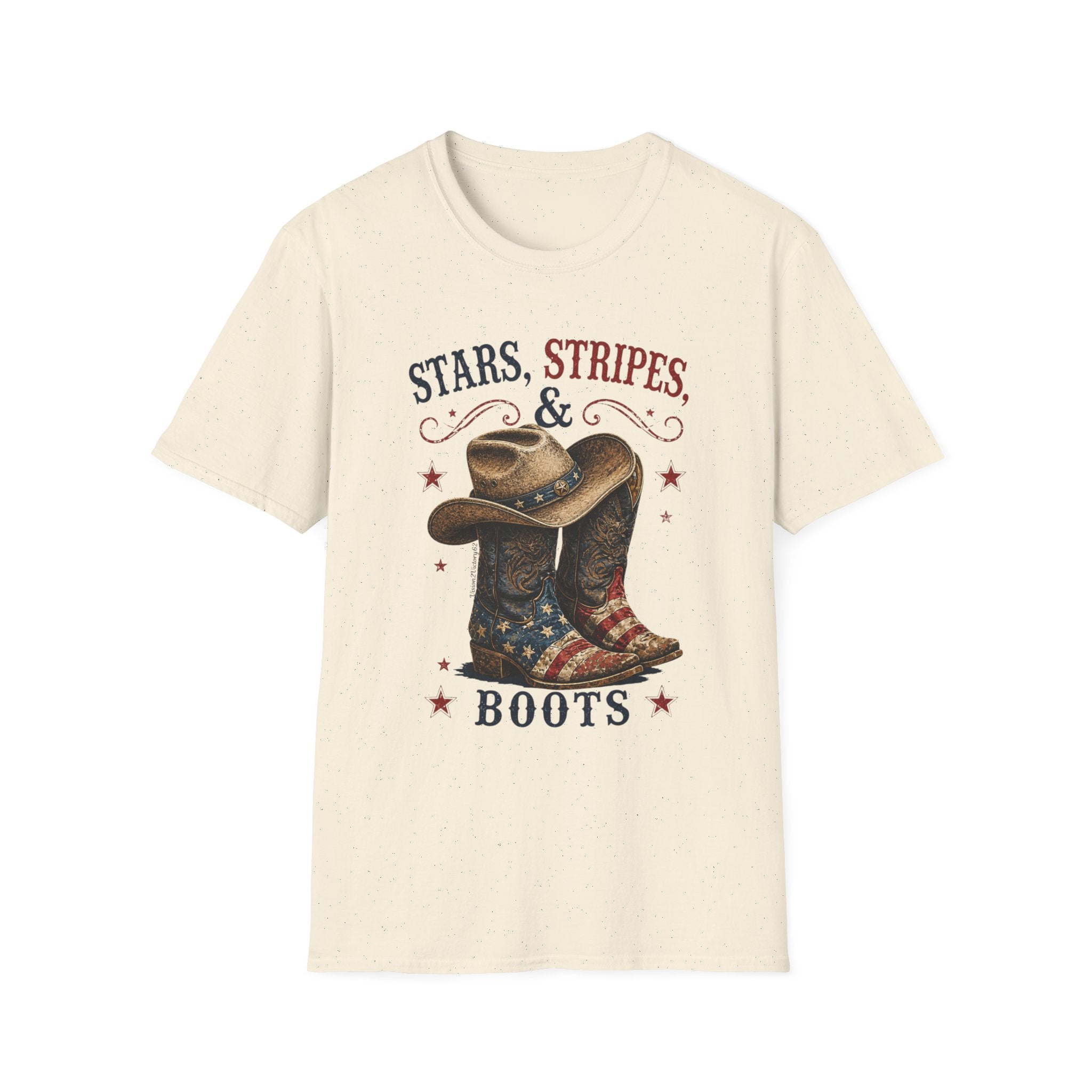 Stars, Stripes & Boots T-Shirt — Patriotic Cowboy Graphic Tee