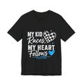 Race Mom T‑Shirt — “Behind Every Racer Is a Mom” Track Mom Tee