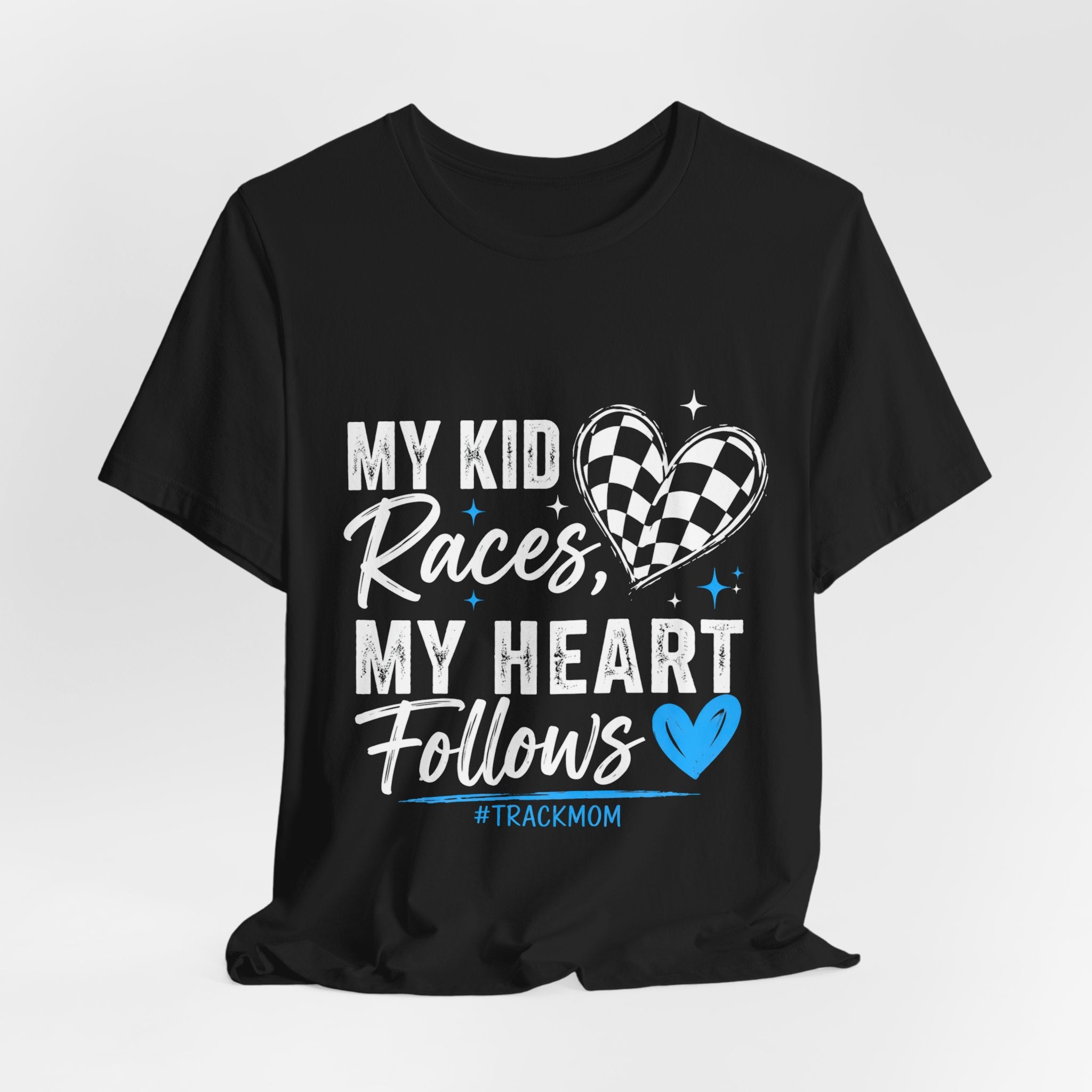 Race Mom T‑Shirt — “Behind Every Racer Is a Mom” Track Mom Tee