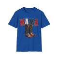 Mama Cowboy Boots T-Shirt — Patriotic Americana Graphic Tee for Moms